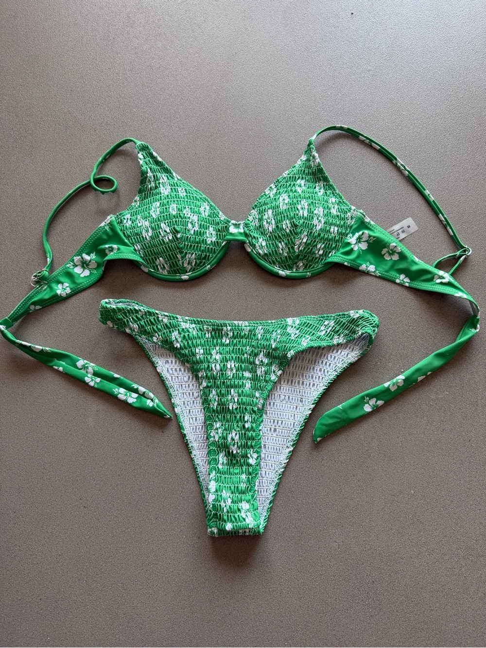 CUPSHE Green Floral Bikini Set - Women's Swim
